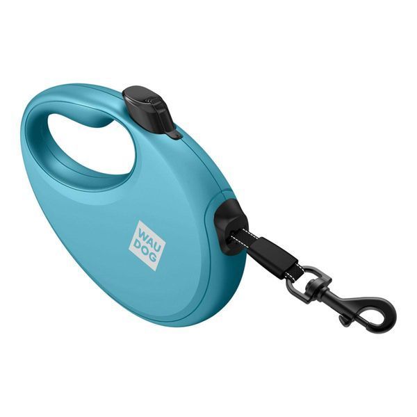 Рулетка с контейнером для пакетов WAUDOG R-leash для собак весом до 12 kg - S (голубая) 26272 фото