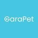 Логотип зоомагазину GaraPet &ndash; білий напис із відбитком лапи на блакитному фоні