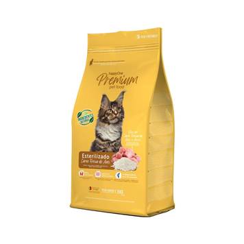 Сухой корм для стерилизованных кошек happyOne Premium Sterilized с домашней птицей 1,5 kg 5600760440921 фото