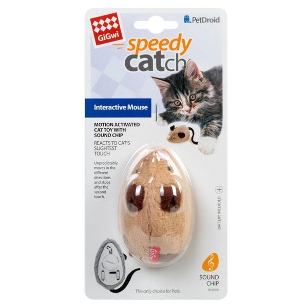 Іграшка для котів - Інтерактивна мишка GiGwi Speedy Catch 75240 фото