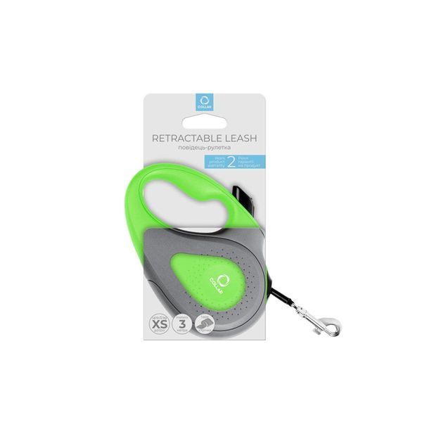 Рулетка для собак вагою до 12 kg - COLLAR XS (салатова) 81235 фото