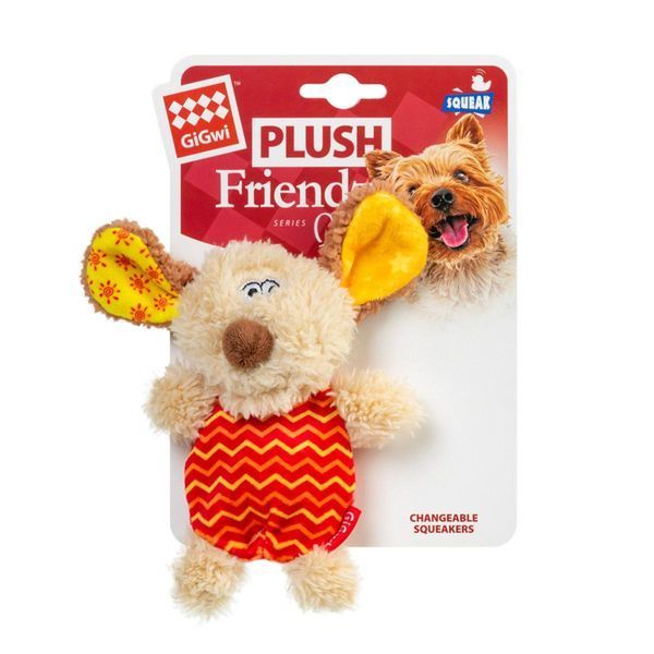 Игрушка для собак - Собачка с пищалкой GiGwi Plush friendz 75304 фото