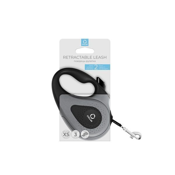 Рулетка для собак весом до 12 kg - COLLAR XS (чёрная) 81231 фото