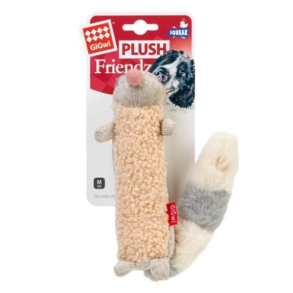 Іграшка для собак - Єнот з пищалкою GiGwi Plush friendz 75310 фото