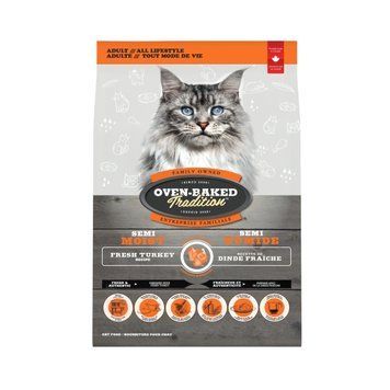 Oven-Baked Tradition Semi-Moist Cat Turkey semi-moist cat food with fresh turkey 1.36 kg - package