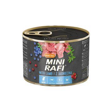 Вологий корм для собак малих порід Dolina Noteci RAFI Mini паштет з ягням, лохиною та журавлиною 185 g 11801221 фото