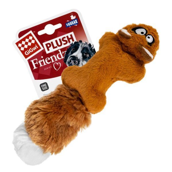 Іграшка для собак - Білка з двома пищалками GiGwi Plush friendz 75066 фото