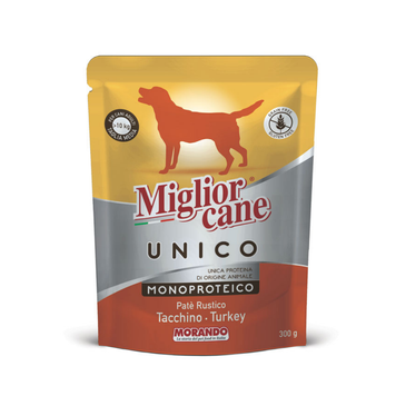 Вологий корм для собак Morando Migliorcane UNICO паштет з індички 300 g 02350 фото