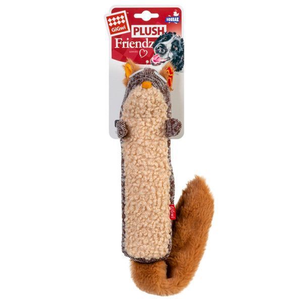 Игрушка для собак - Белка с пищалкой GiGwi Plush friendz 75309 фото