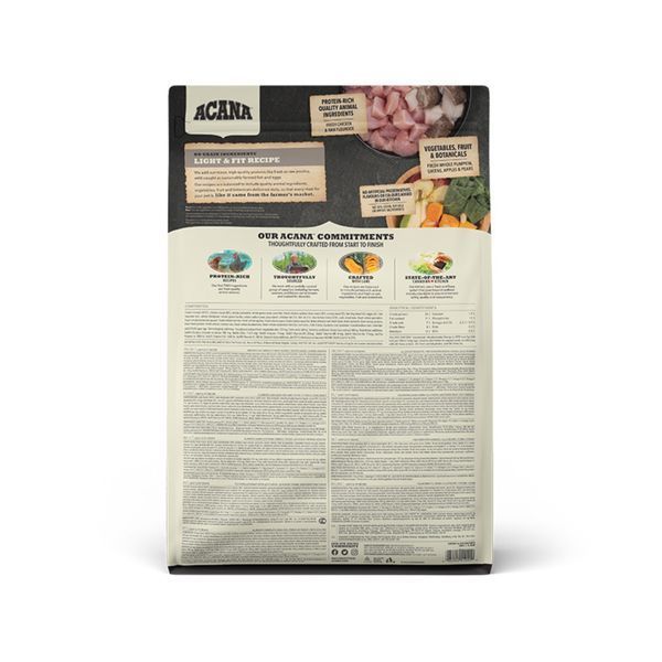 Сухий корм для дорослих собак із зайвою вагою ACANA Light & Fit Recipe 2 kg - 3