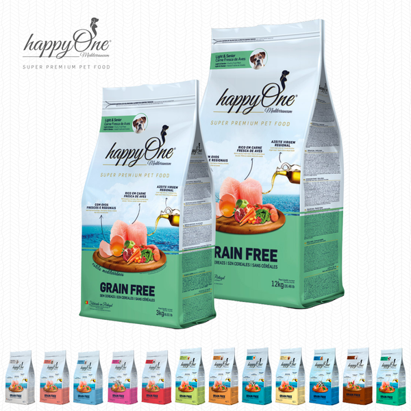 Сухой корм для пожилых собак happyOne Mediterraneum Lights&Senior с домашней птицей 12 kg 5600760440792 фото
