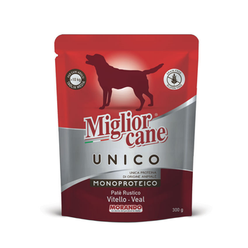 Вологий корм для собак Morando Migliorcane UNICO паштет з телятини 300 g 02352 фото