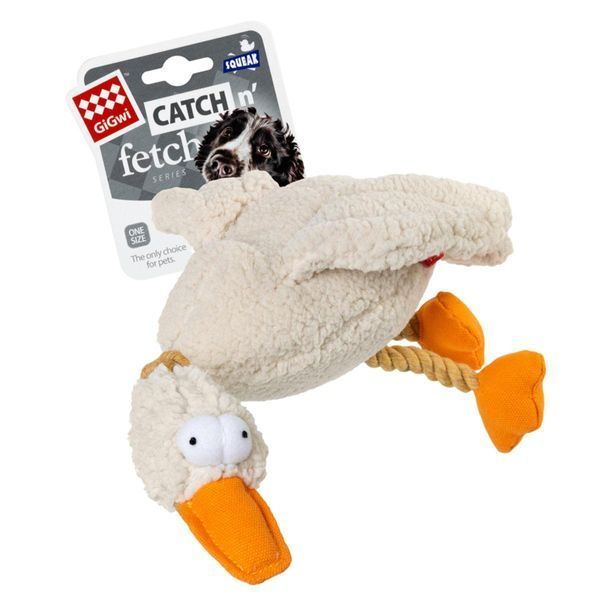 Игрушка для собак - Утка с пищалкой GiGwi Catch & fetch 75037 фото