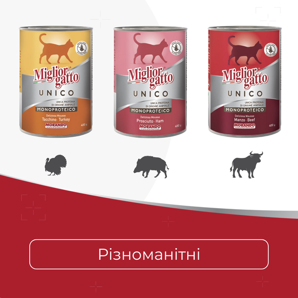 Консерви для котів Morando Migliorgatto UNICO Rustic яловичина 400 g 03352 фото