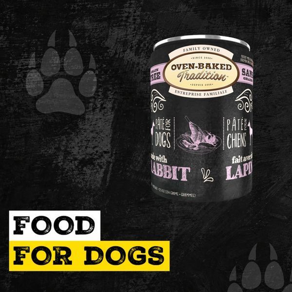 Oven-Baked Tradition Dog Rabbit wet dog food pate packaging