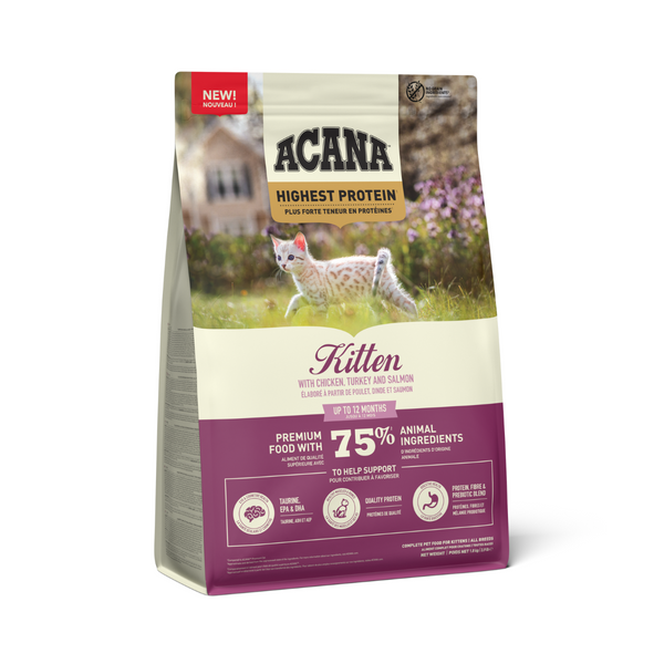 Сухий корм для кошенят ACANA Highest Protein Kitten індичка, курка, лосось 1,8 kg a72325 фото