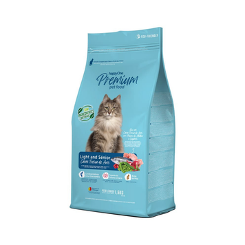 Сухой корм для кошек happyOne Premium Light & Senior с домашней птицей 1,5 kg 5600760440501 фото