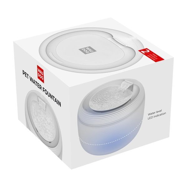 Автоматичний фонтан-поїлка з підсвіткою WAUDOG Device білий (2,5 л) 506915 фото