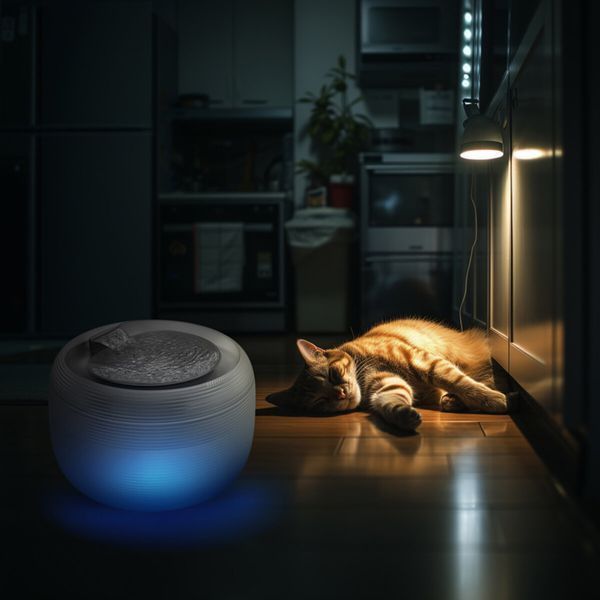 Автоматичний фонтан-поїлка з підсвіткою WAUDOG Device білий (2,5 л) 506915 фото