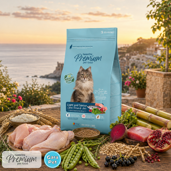 Сухой корм для кошек happyOne Premium Light & Senior с домашней птицей 1,5 kg 5600760440501 фото