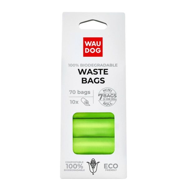 Біорозкладні гігієнічні пакети WAUDOG R-leash (70 шт) 9940 фото