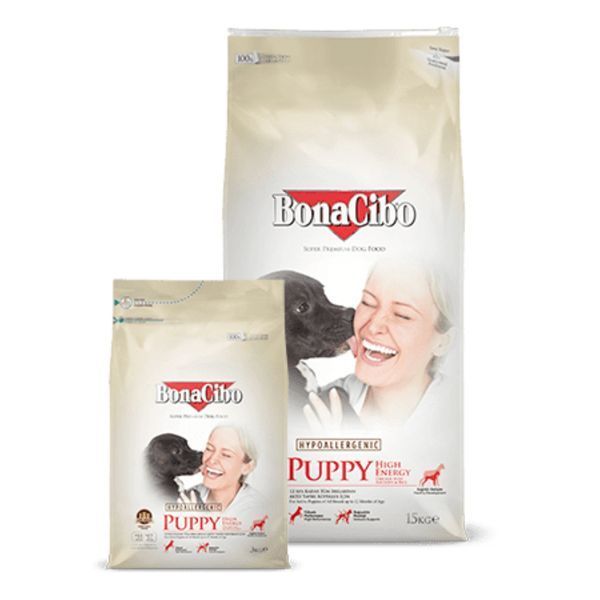 Сухой корм для щенков BonaCibo Puppy High Energy с курицей, рисом и анчоусом 15 kg BC405741 фото