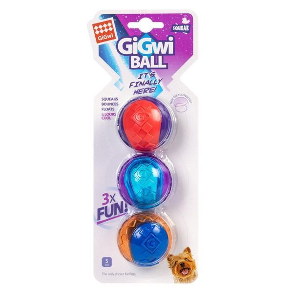 Игрушка для собак - Три мяча с пищалкой GiGwi Ball 2323 фото